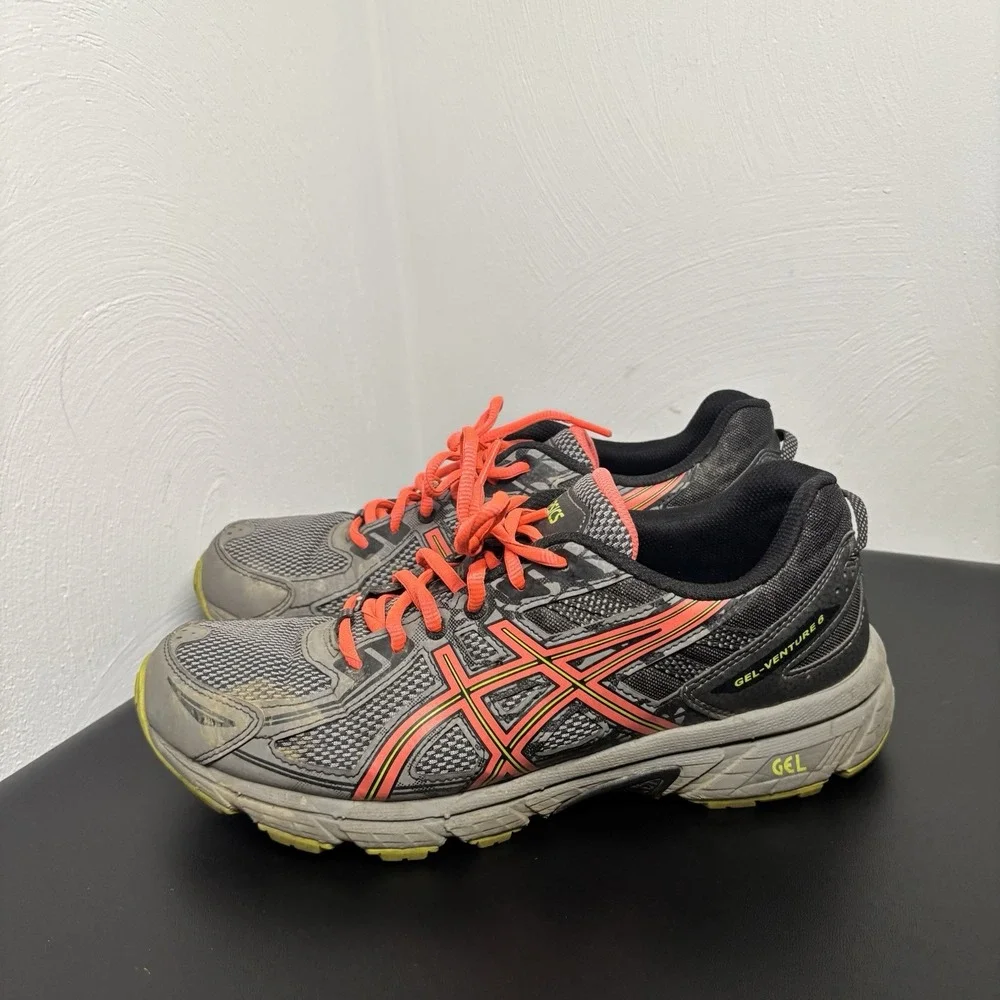 Asics Gel Venture 6 T7G6Q Gray Black Running Shoes Sneakers Womens Size 10.5